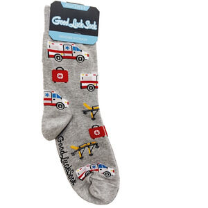 Good Luck Socks Crew Women Boy Ambulance Gurney Medical EMS LSV Medic NWT NEW